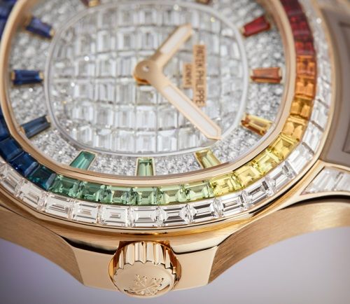 Minutenrepetition Aquanaut Luce „Rainbow“, Haute Joaillerie.