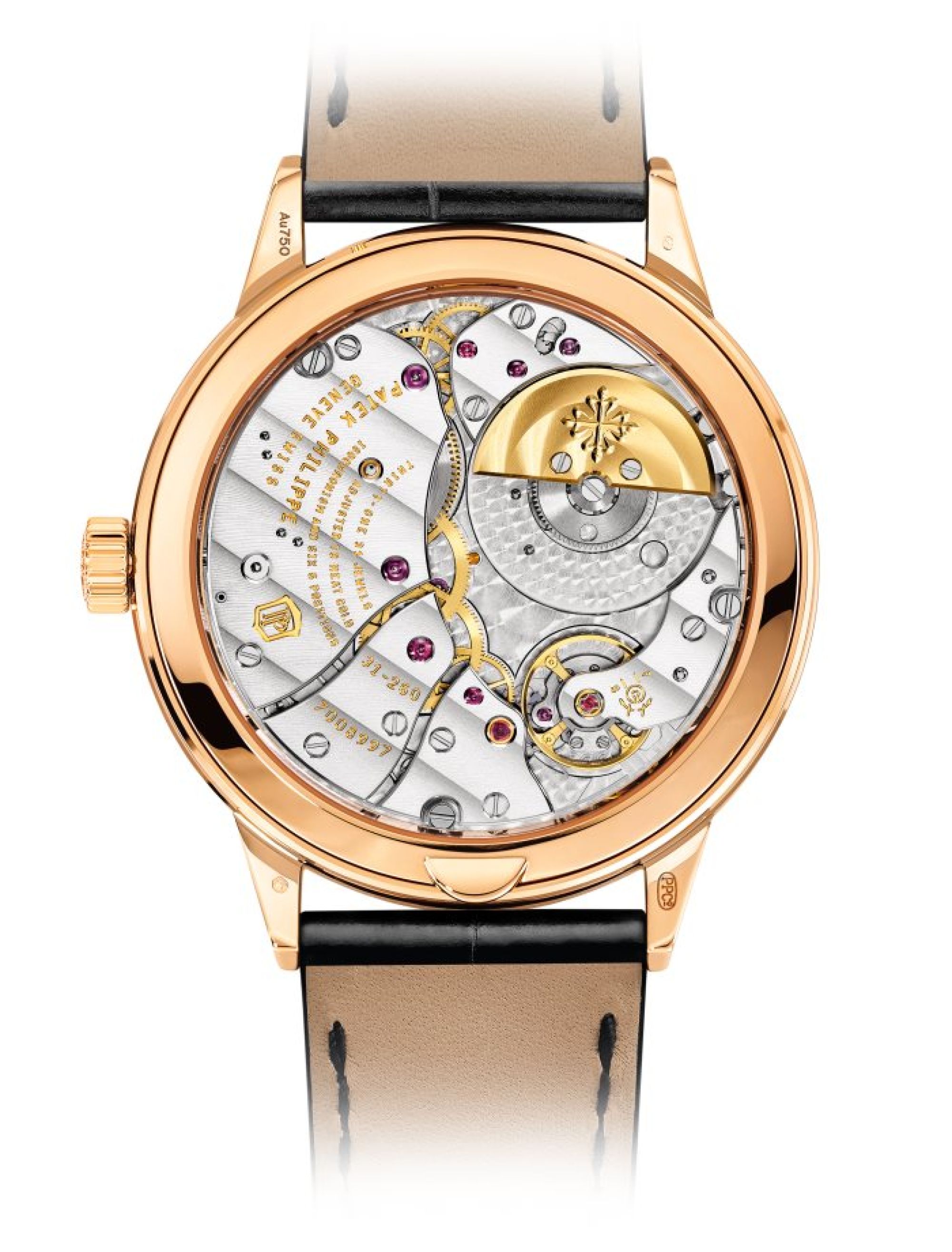 Patek Philippe Jahreskalender, Regulatoranzeige. Rückseite