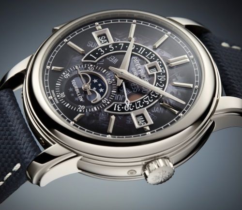 Minutenrepetition, Tourbillon, Ewiger Kalender mit retrogradem Datum.