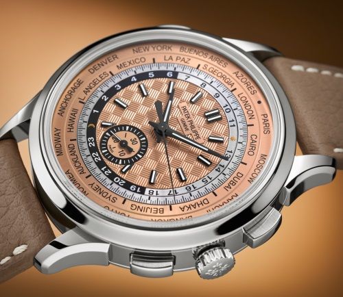 Weltzeituhr, Flyback-Chronograph.