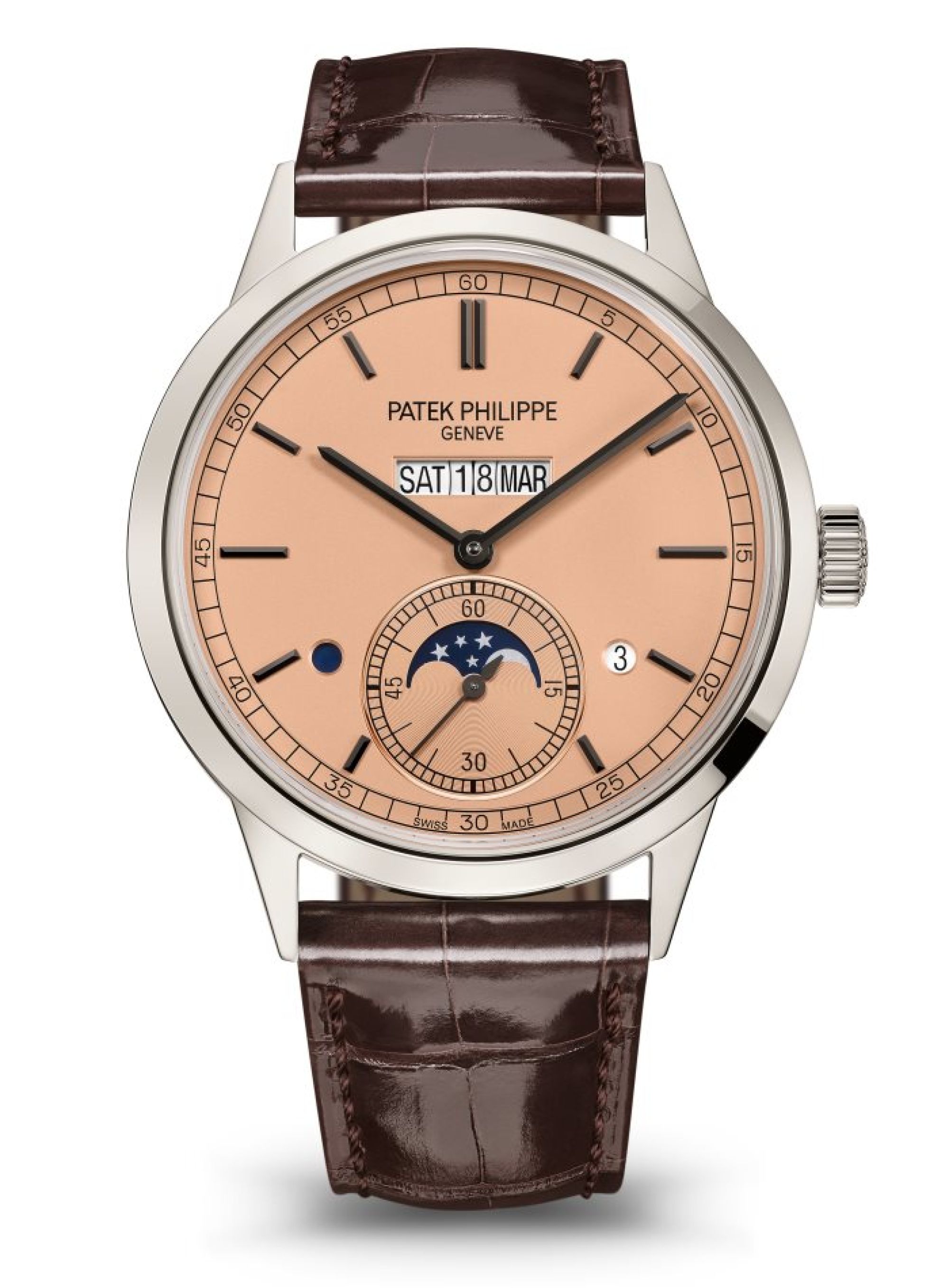 Patek Philippe Ewiger Kalender auf einer Linie. Face
