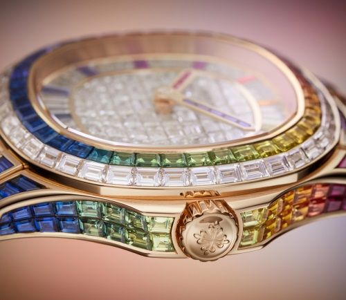Minutenrepetition Aquanaut Luce „Rainbow“, Haute Joaillerie.