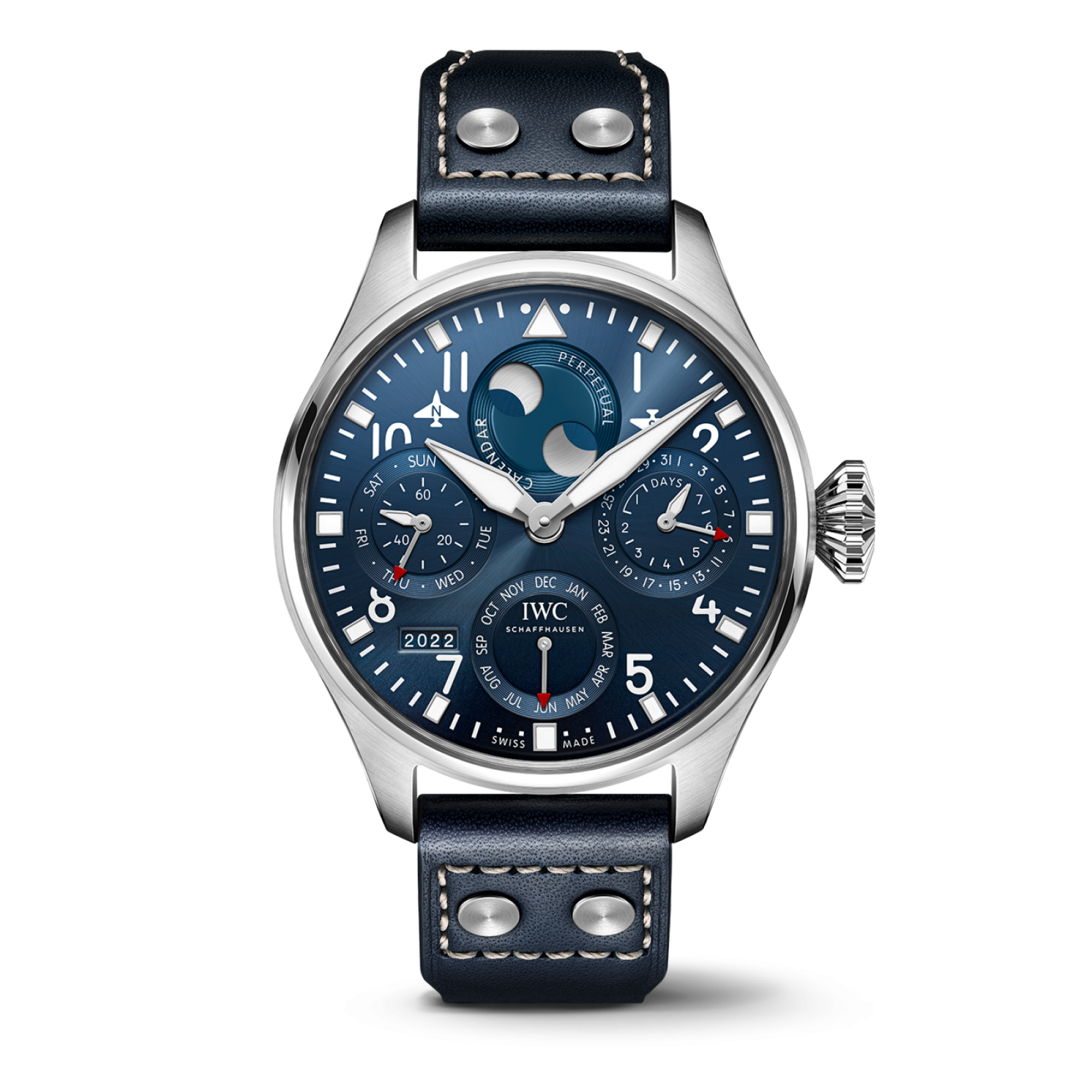 IWC  Big Pilot’s Watch Perpetual Calendar Face