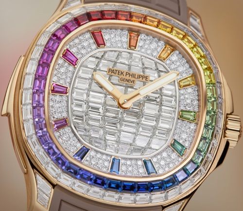 Minutenrepetition Aquanaut Luce „Rainbow“, Haute Joaillerie.