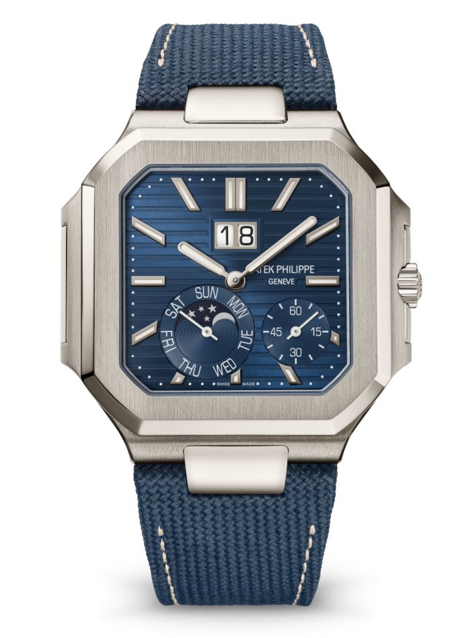 Patek Philippe Großdatum, Augenblickliche Anzeigen für Wochentag. Face